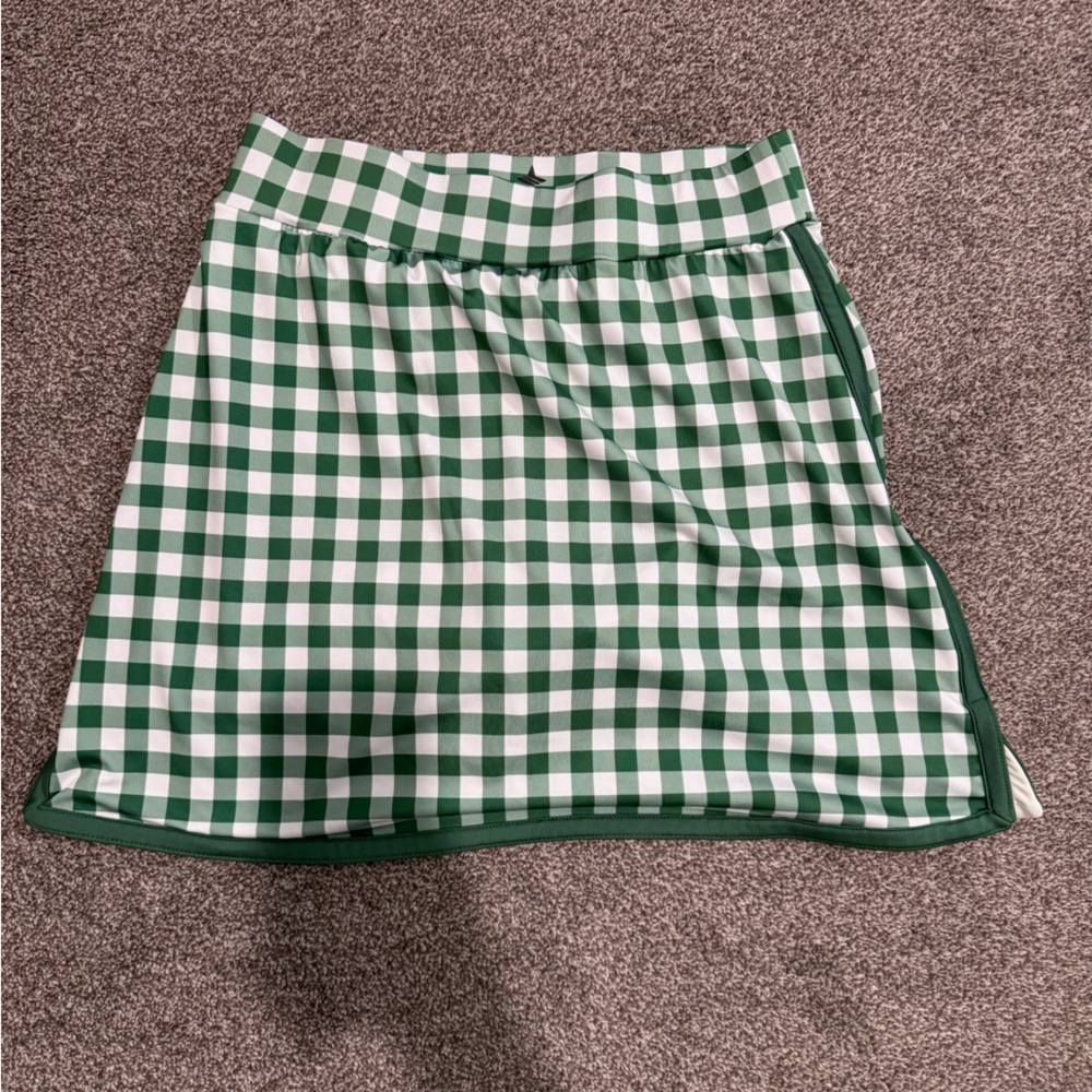 Tuckernuck Green Gingham Skort